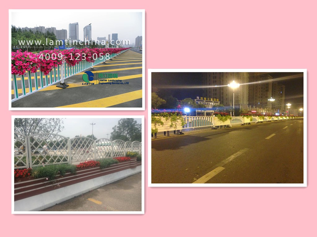 道路隔離護(hù)欄花箱圖片