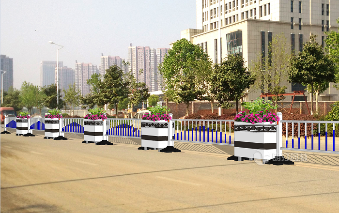 中國(guó)風(fēng)-腰帶雕花組合花箱（中央隔離）