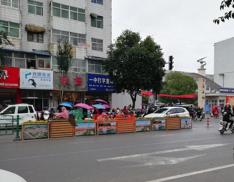 朗汀園林鋁合金花箱進駐阜陽