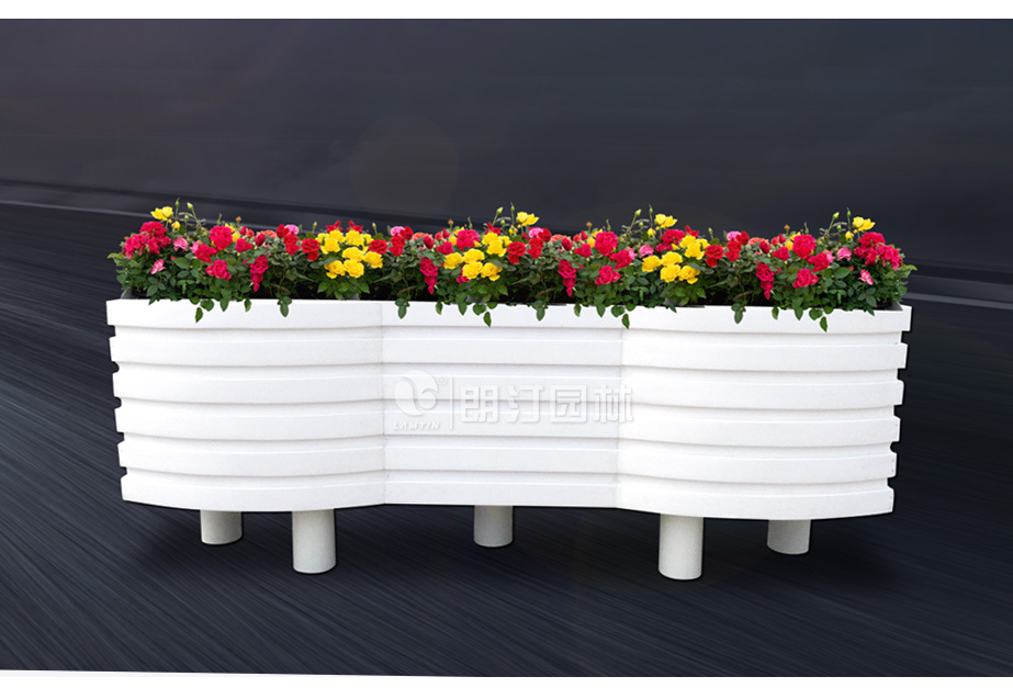 波浪藝術(shù)花箱