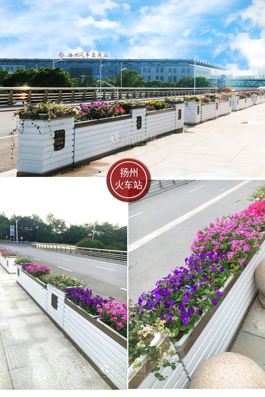 揚州火車站隔離綠化花箱