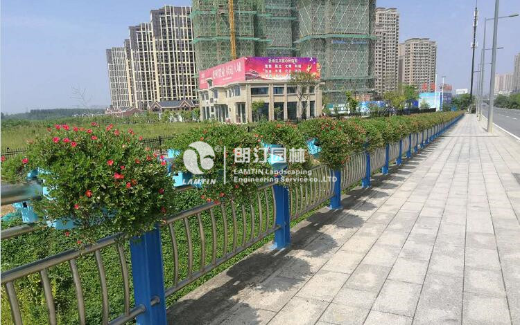 護(hù)欄馬鞍式花盆