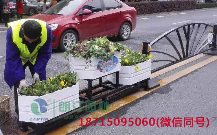 朗汀園林道路景觀花箱打造巢湖生態(tài)家園建設