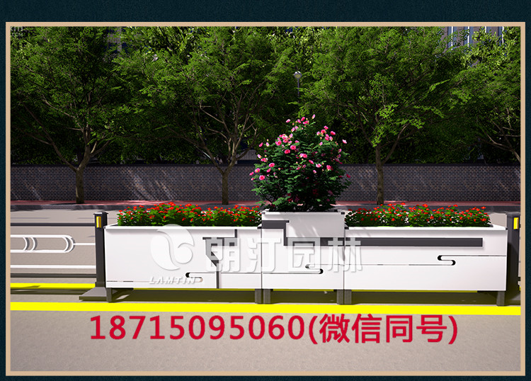 展示城市道路裝飾花箱新風(fēng)采